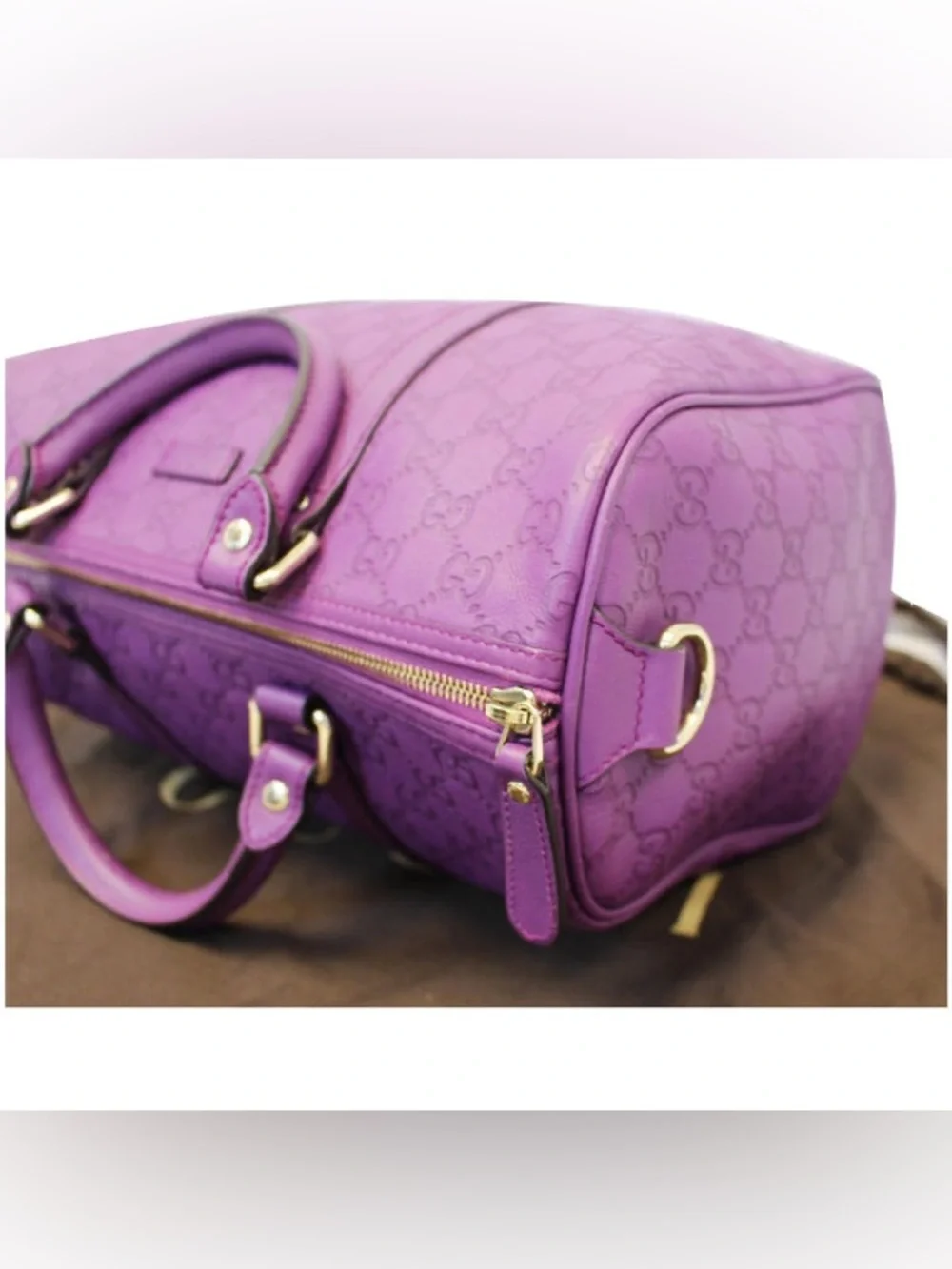 Gucci embossed leather